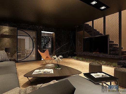 墨舍设计|酷黑现代+工业风别墅