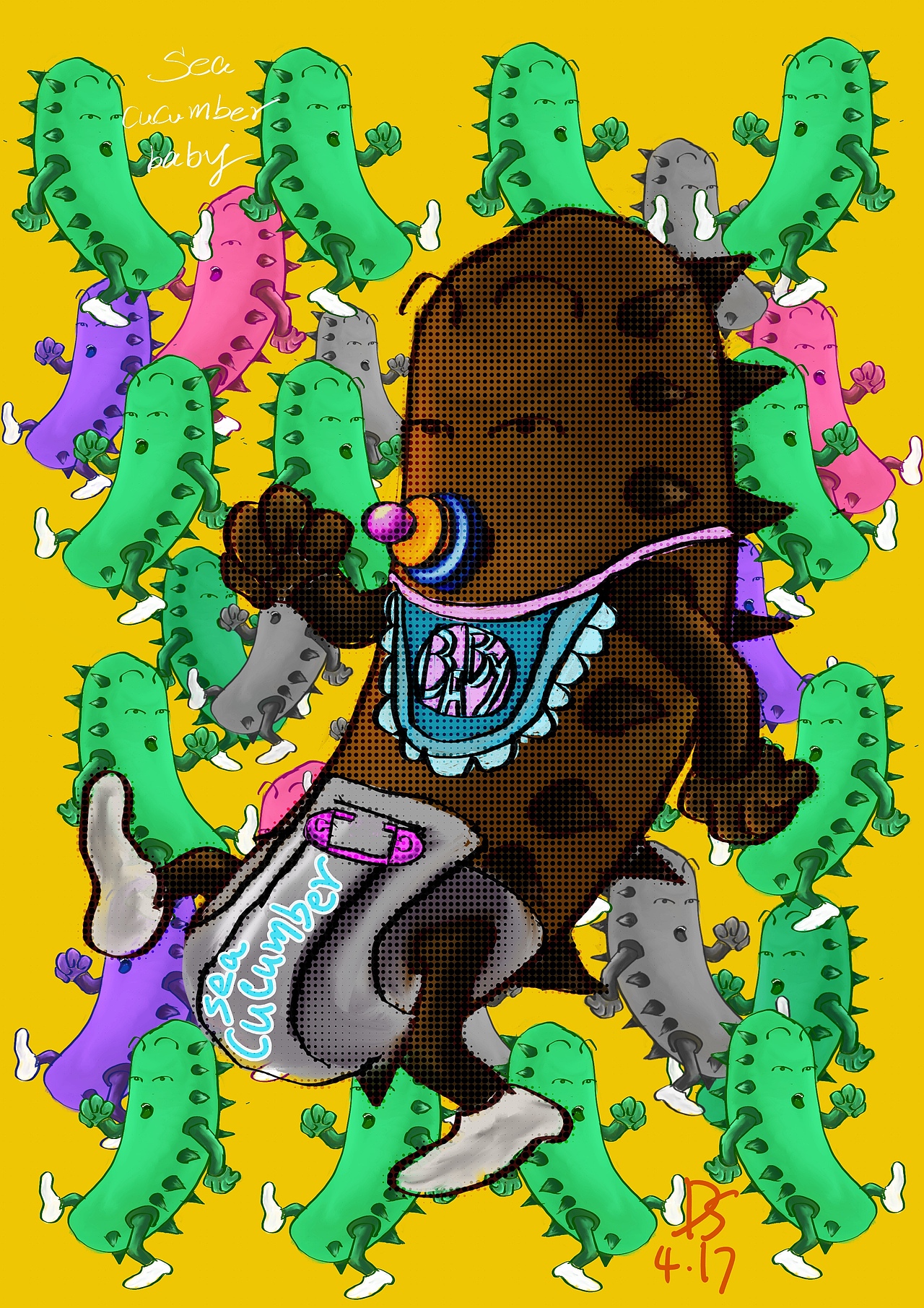 come on！ sea cucumber baby（图ZMjk3ODAxMDg0） - 新锐潮流插画 - 站酷设计师大帅Ds原创素材 - 站酷ZCOOL