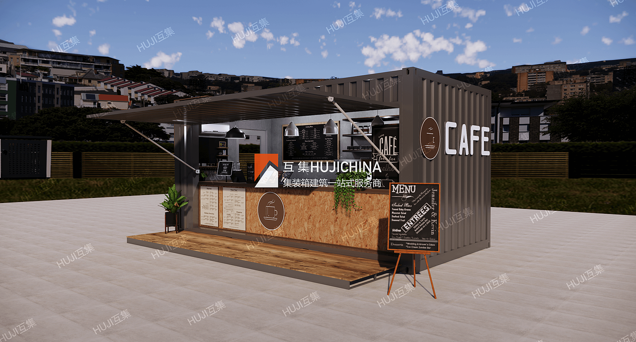 【HUJI互集】集装箱快闪店&咖啡吧&奶茶店（图ZMTY5MzcyMzE2） - 建筑/空间 - 站酷设计师HUJI互集原创素材 - 站酷ZCOOL
