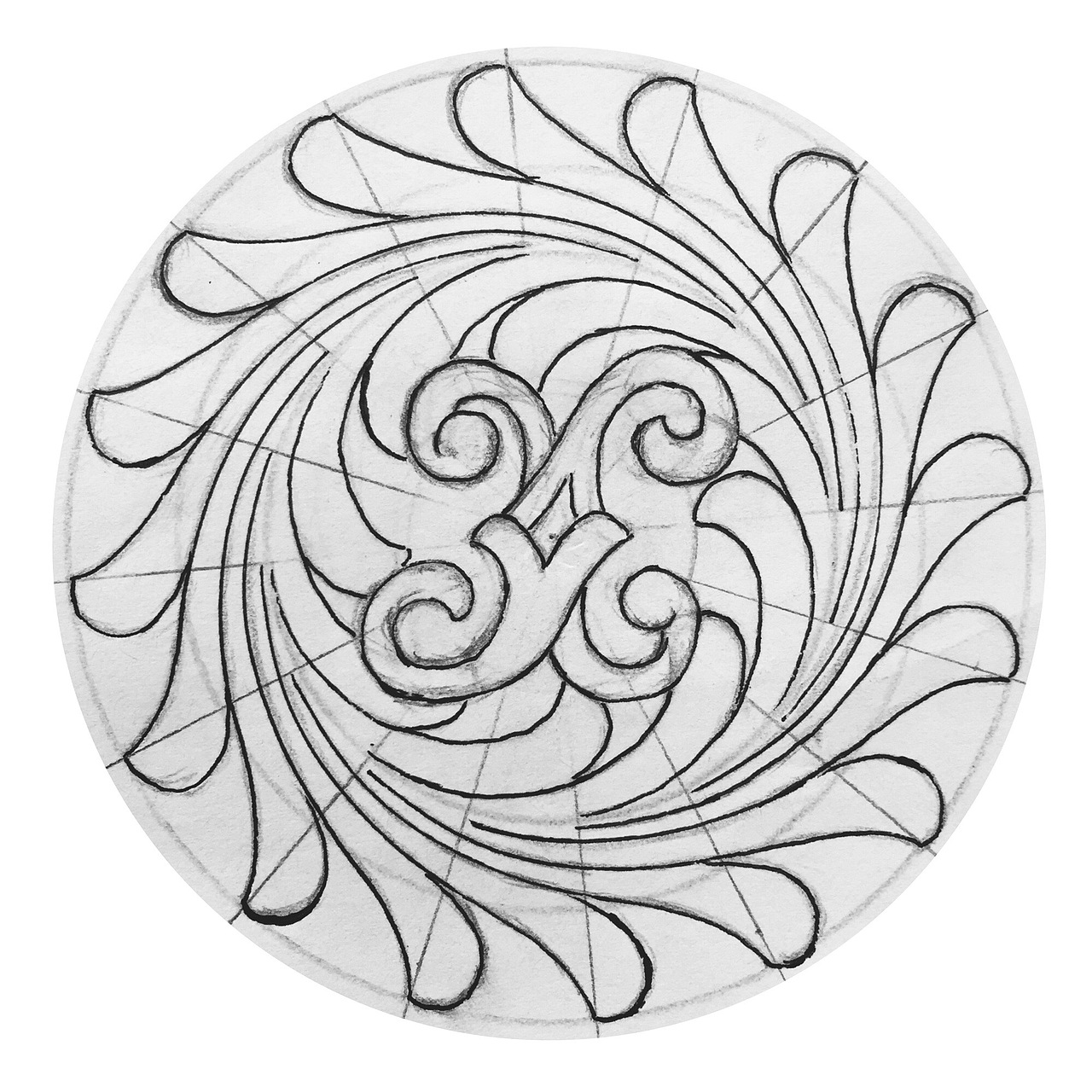 单圈闭环结构唐草初学必备