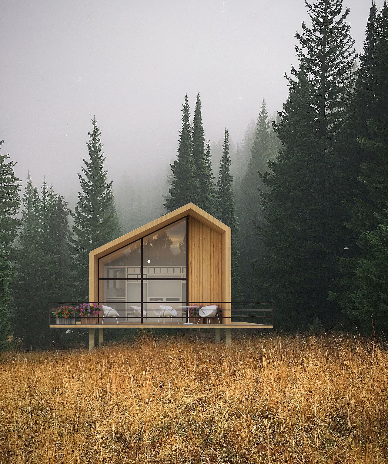 林中小屋/cabin|空间|建筑设计|罗大炮_原创作品-站酷zcool
