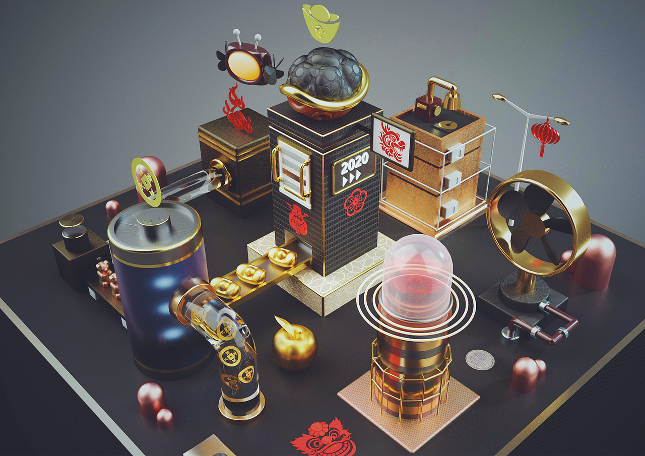 新年小场景（图ZMTg1Nzg0MDcy） - 场景 - 站酷设计师大蕾子原创素材 - 站酷ZCOOL