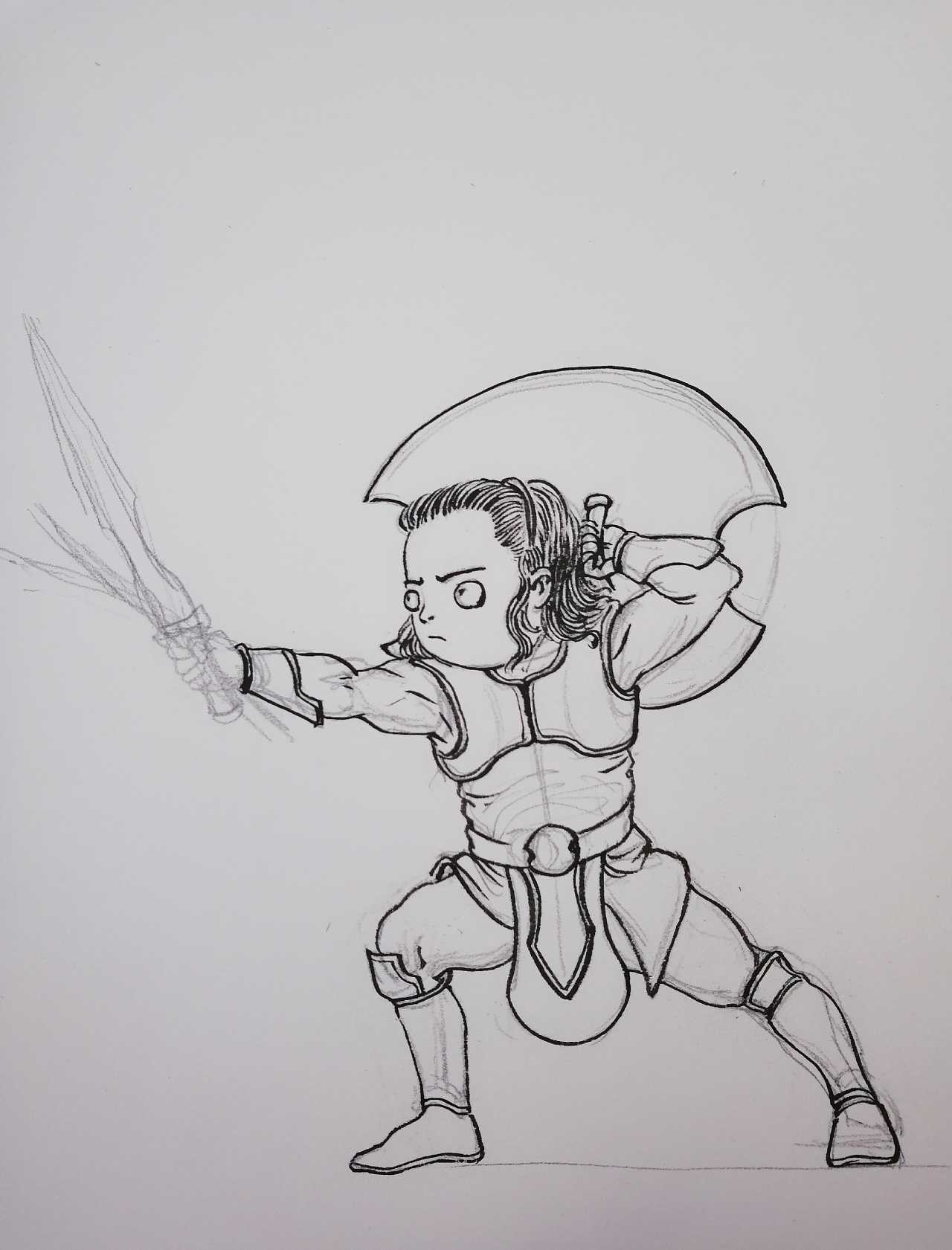 塑新斋手绘水彩插画伊利亚特之阿喀琉斯