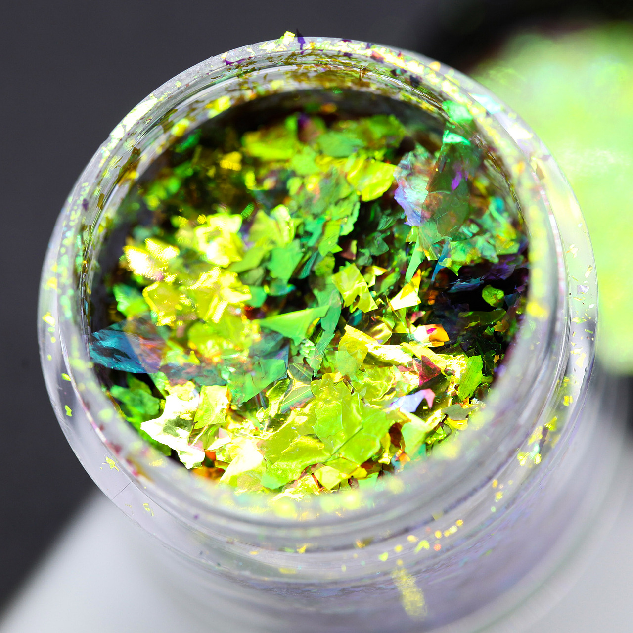 变色龙粉末有色粗片彩妆拍摄