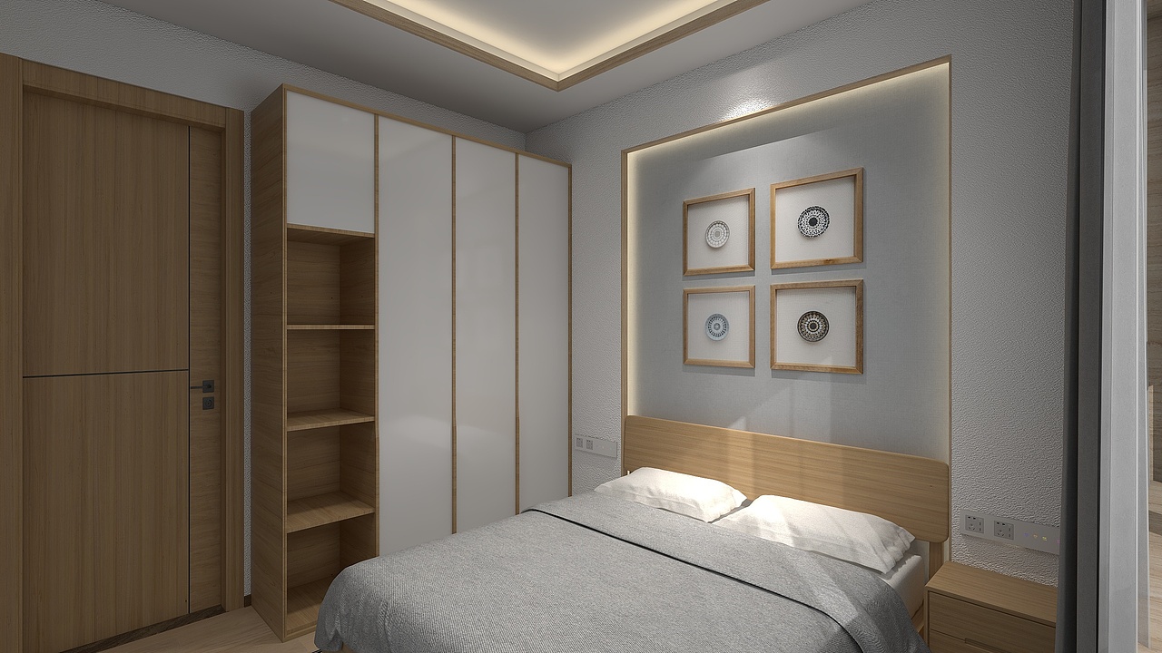 四川广元某小区109平方户型现代新中式混搭