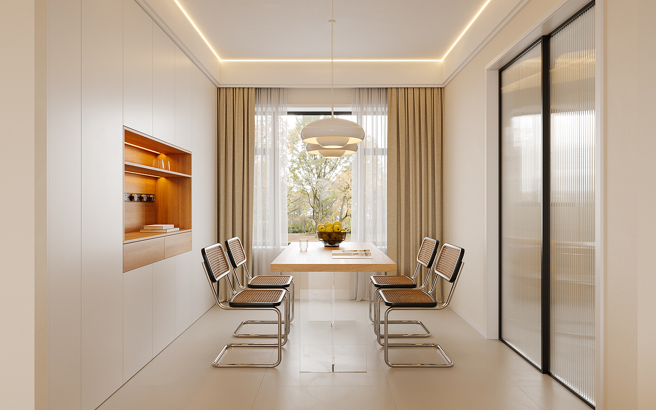 奶油原木风客餐厅