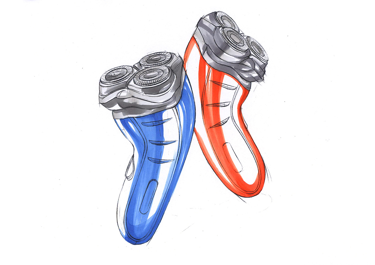 电动剃须刀手绘图（图ZNjUwNzY3ODA=） - 电子产品 - 站酷设计师智绘阁原创素材 - 站酷ZCOOL