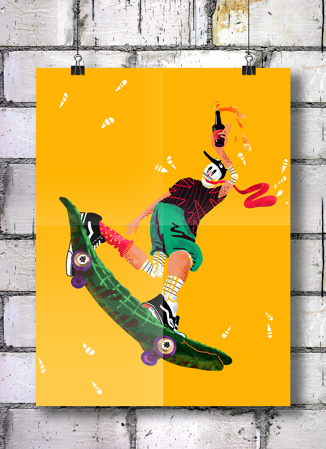 干杯VANS #VANS艺术家#（图ZNDc3ODIwOTI=） - 新锐潮流插画 - 站酷设计师者哩原创素材 - 站酷ZCOOL