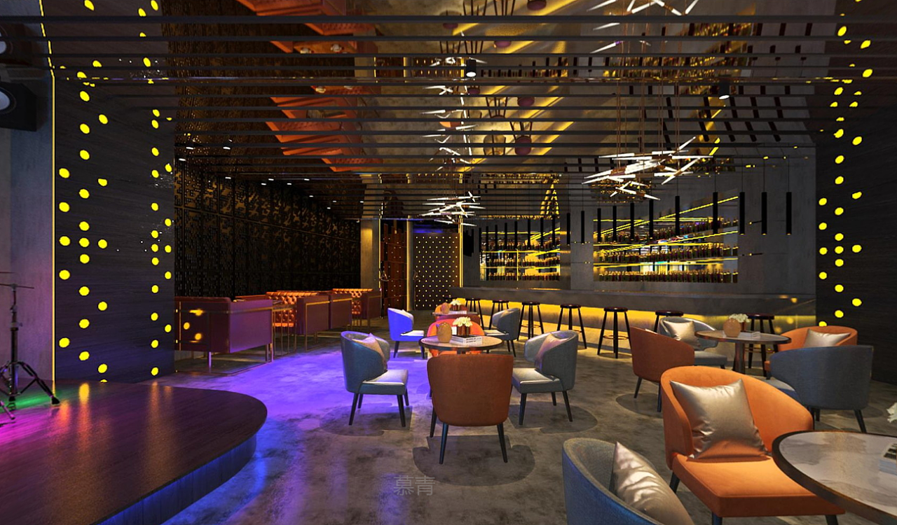 现代酒吧一沉浸式微醺体验的空间|空间|商业空间设计|慕青15385130130