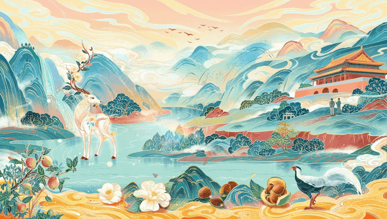 【金山上山茶油】（图ZMjI0NDIyOTMy） - 商业插画 - 站酷设计师唐意TY原创素材 - 站酷ZCOOL