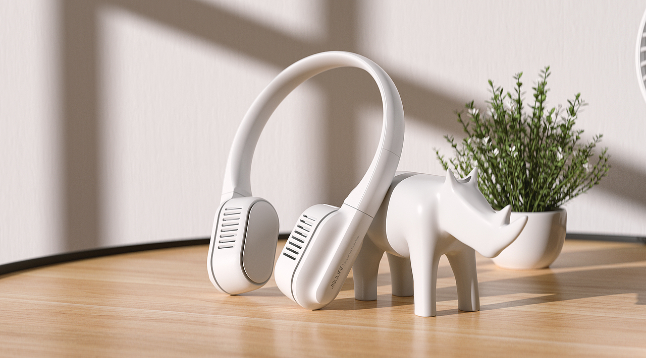 【产品渲染】几素丨挂脖/手持风扇 JISULIFE Ⅲ