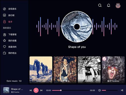 音乐ipad ui（个人主页-ZNDc4NTI5MDg=） - APP界面 - 站酷设计师丑小鸭鸭鸭原创素材 - 站酷ZCOOL