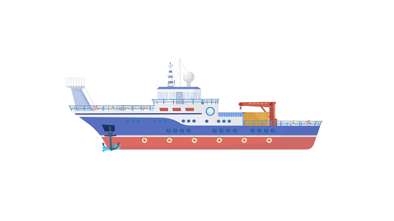 教育插画(科考船设定)