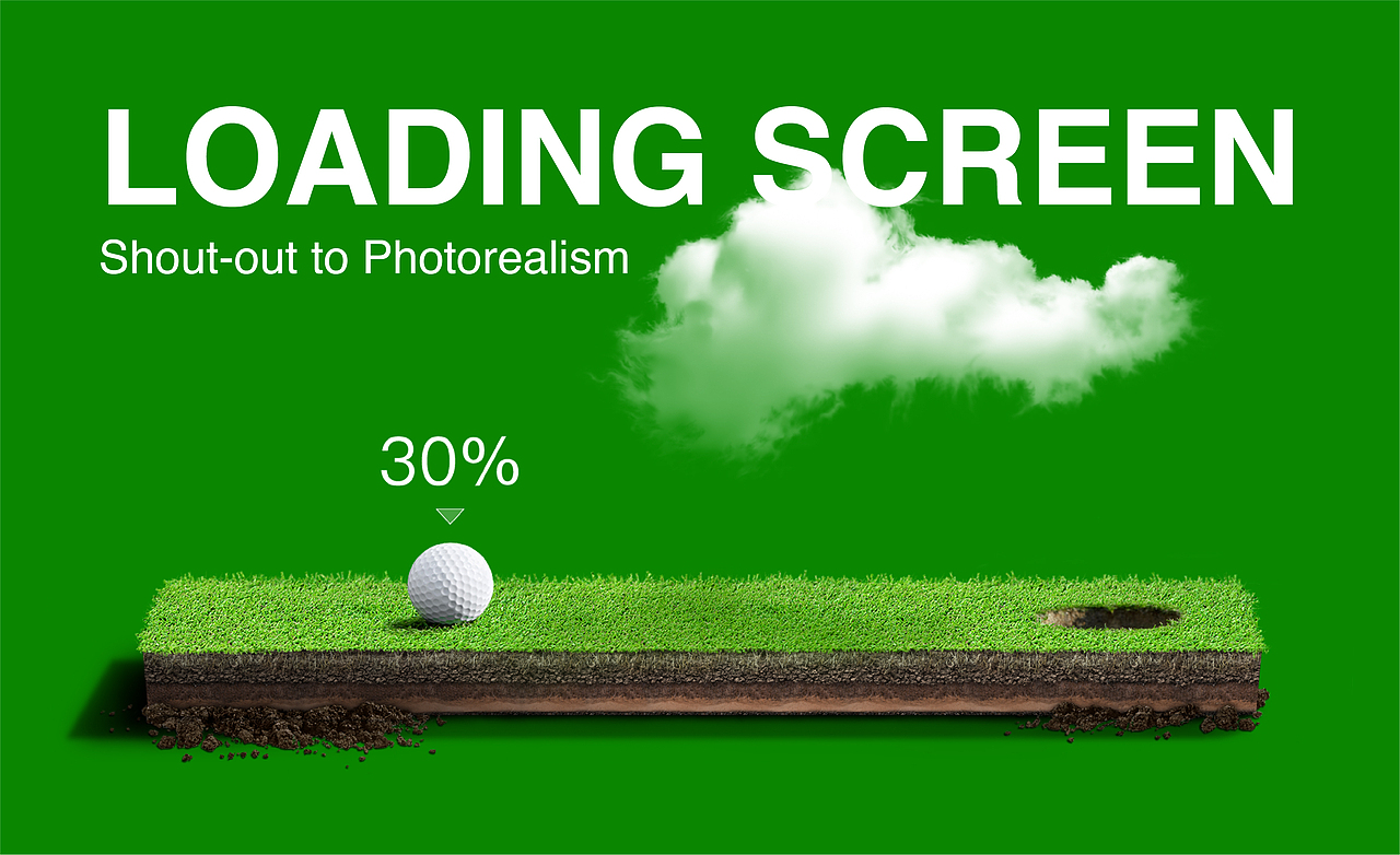 高尔夫加载页面 Golf Loading Screen(图ZMTI4NDc2Mjc2) - APP界面 - 站酷设计师CB设计原创素材 - 站酷ZCOOL