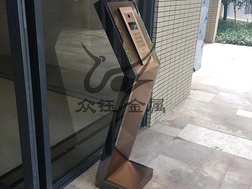 不锈钢门口机，小区单元不锈钢玫瑰金门禁机 高档气派