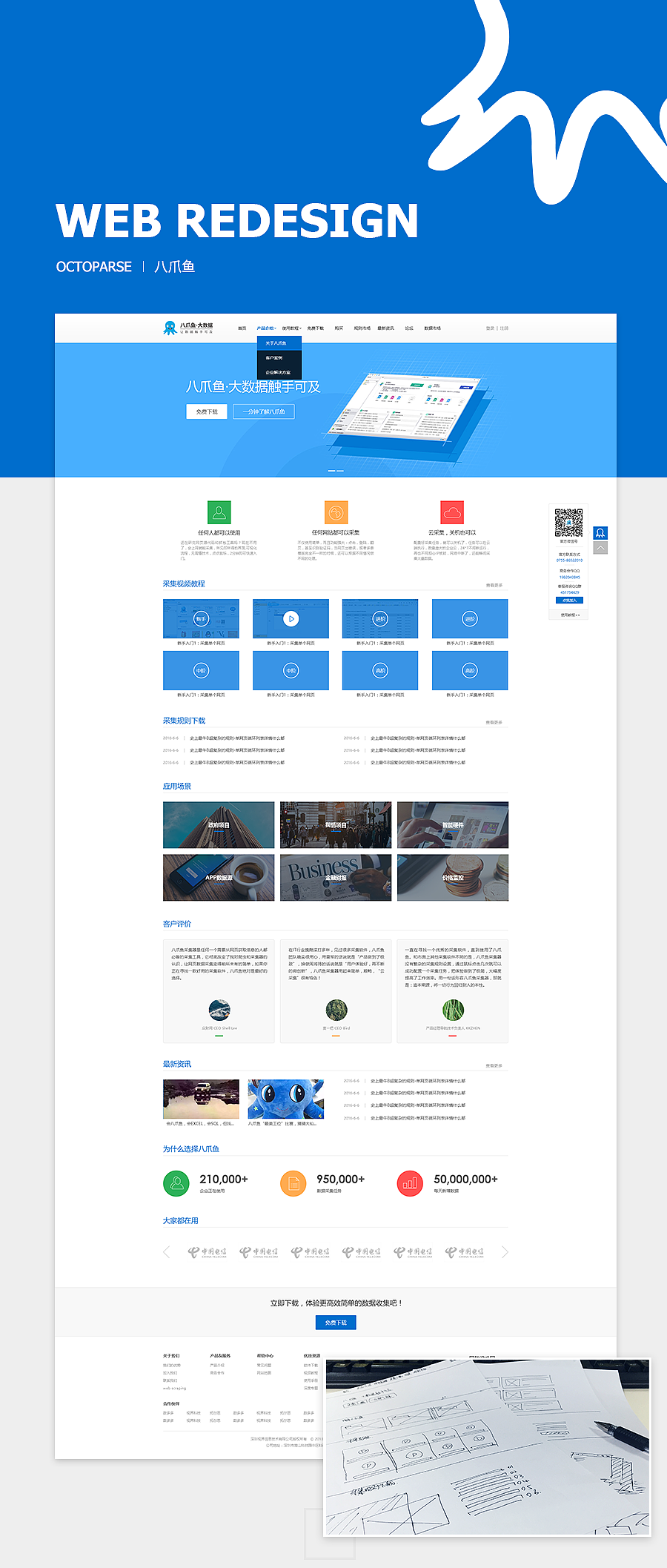 WEB REDESIGN_八爪鱼_网页重设计