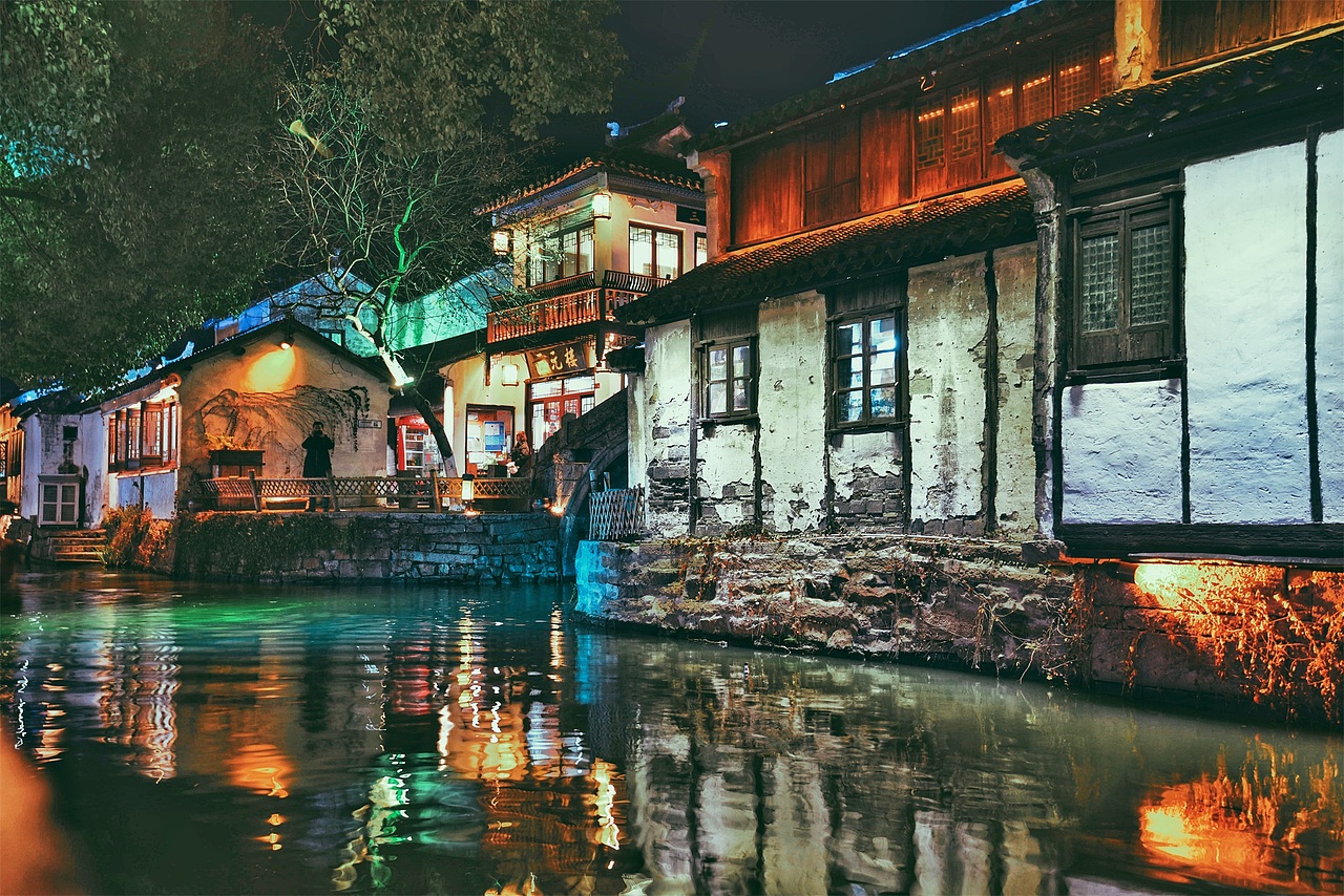 2021周庄古镇夜景