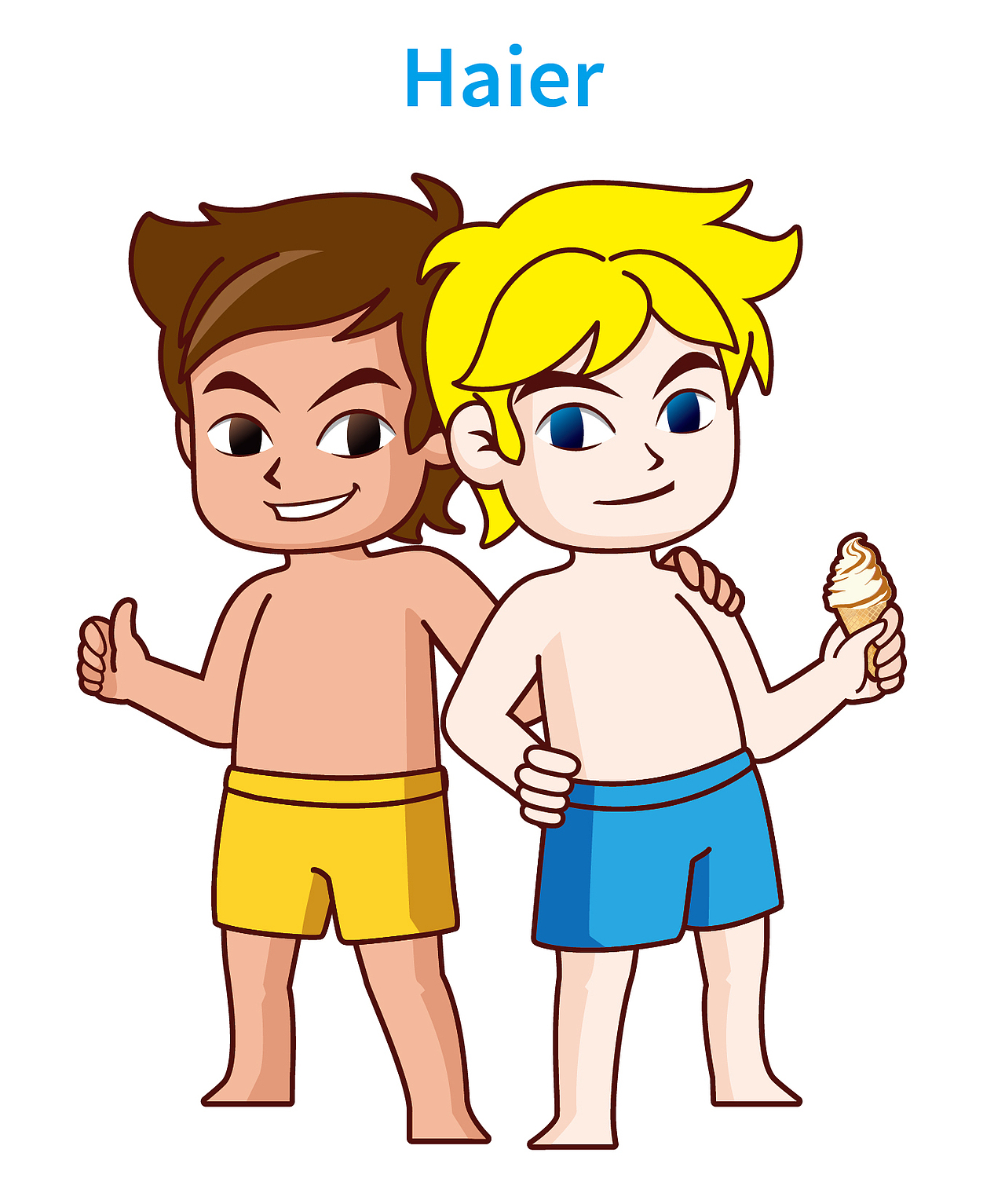 海尔兄弟 forever|插画|商业插画|zxg2004_原创作品-站酷zcool