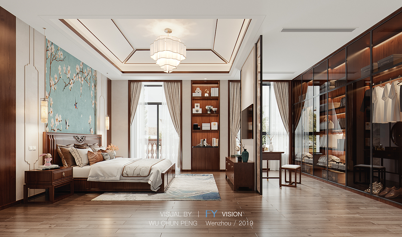 第一次做中式卧室。。（图ZMTY2ODczNDc2） - 家装设计 - 站酷设计师淡水杯子原创素材 - 站酷ZCOOL