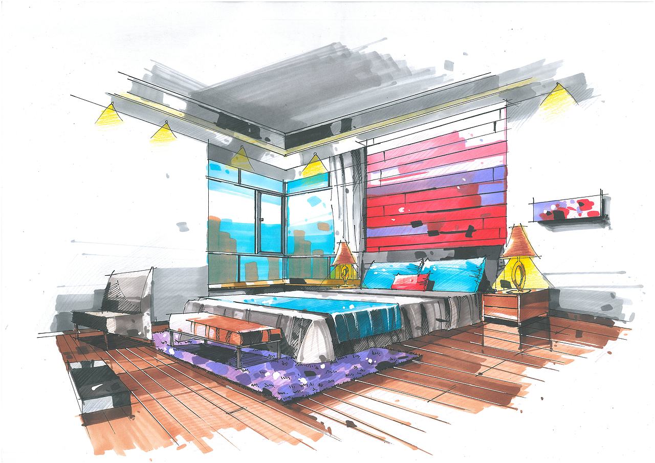 室内设计及其整体设计手绘（图ZNzAzNjcyMjA=） - 家装设计 - 站酷设计师喵喵喵薇薇笑原创素材 - 站酷ZCOOL