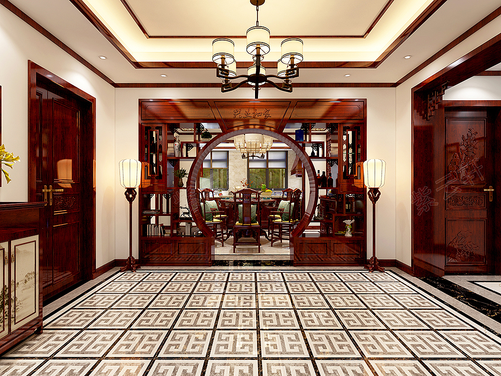 门厅别墅中式装修