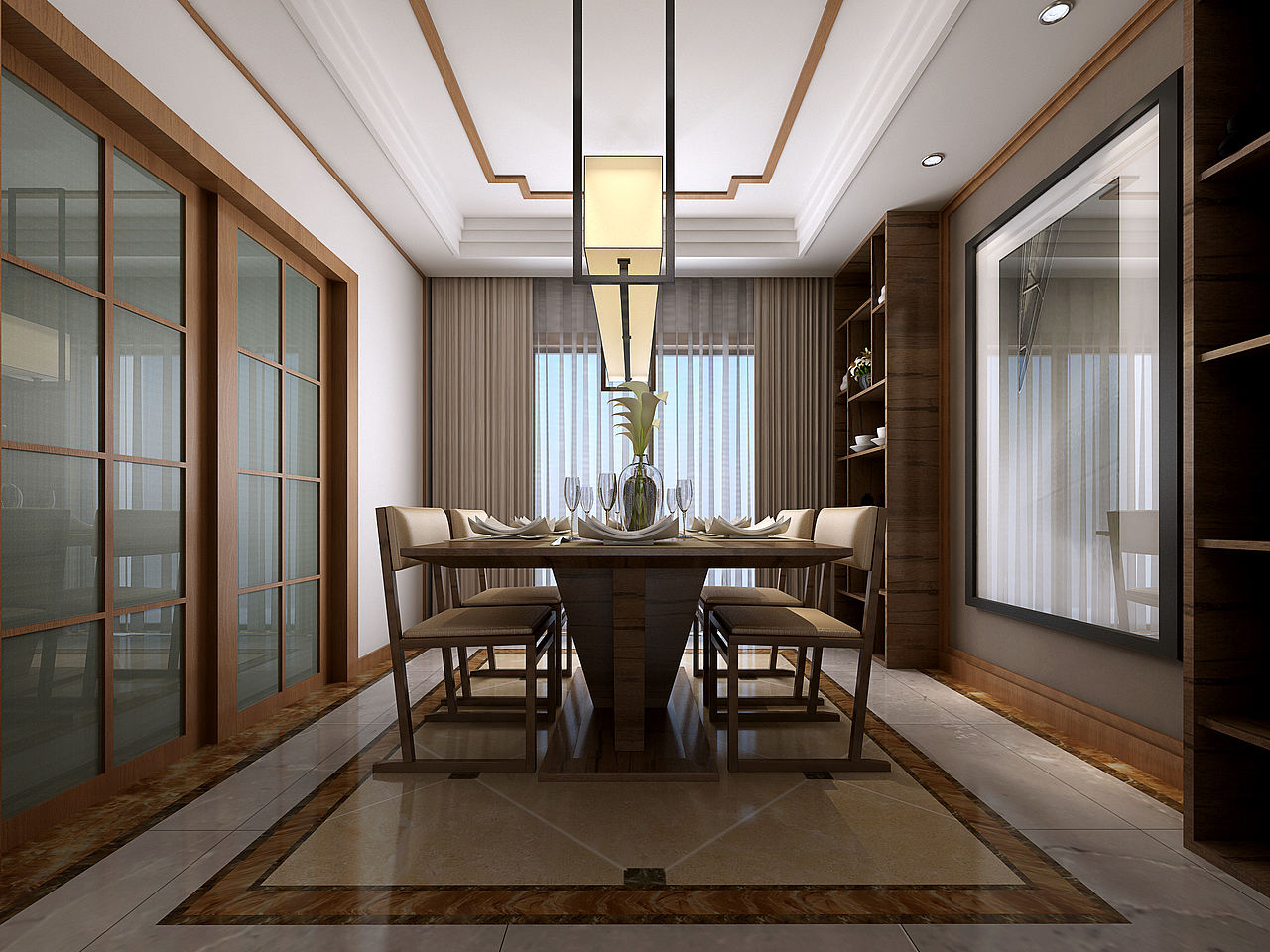 现代中式（图ZNjQ0NTI0NzI=） - 家装设计 - 站酷设计师你亲爱大表嫂原创素材 - 站酷ZCOOL