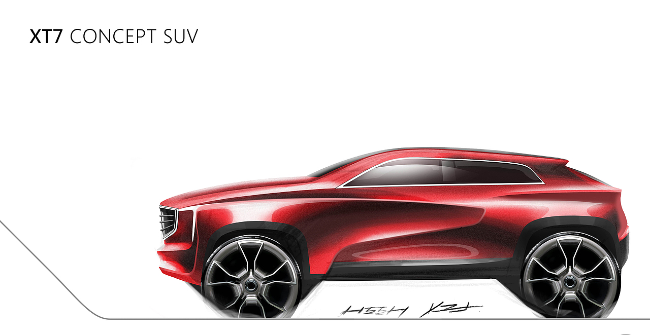 凯迪拉克SUV概念设计及表现过程（图ZNzc3Mjg0ODA=） - 其他工业/产品 - 站酷设计师严专军原创素材 - 站酷ZCOOL