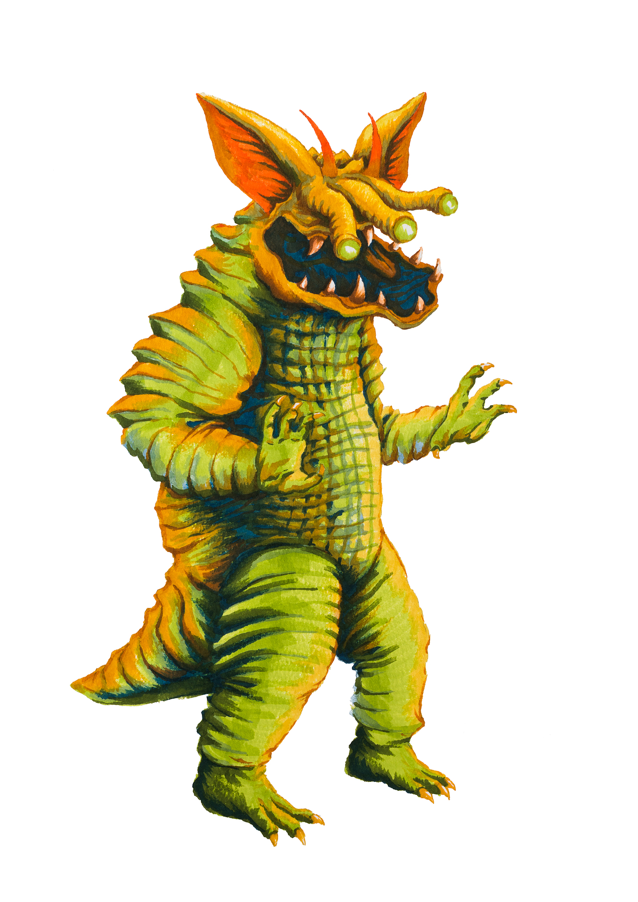 怪兽侵略计划昭和画报风格怪兽