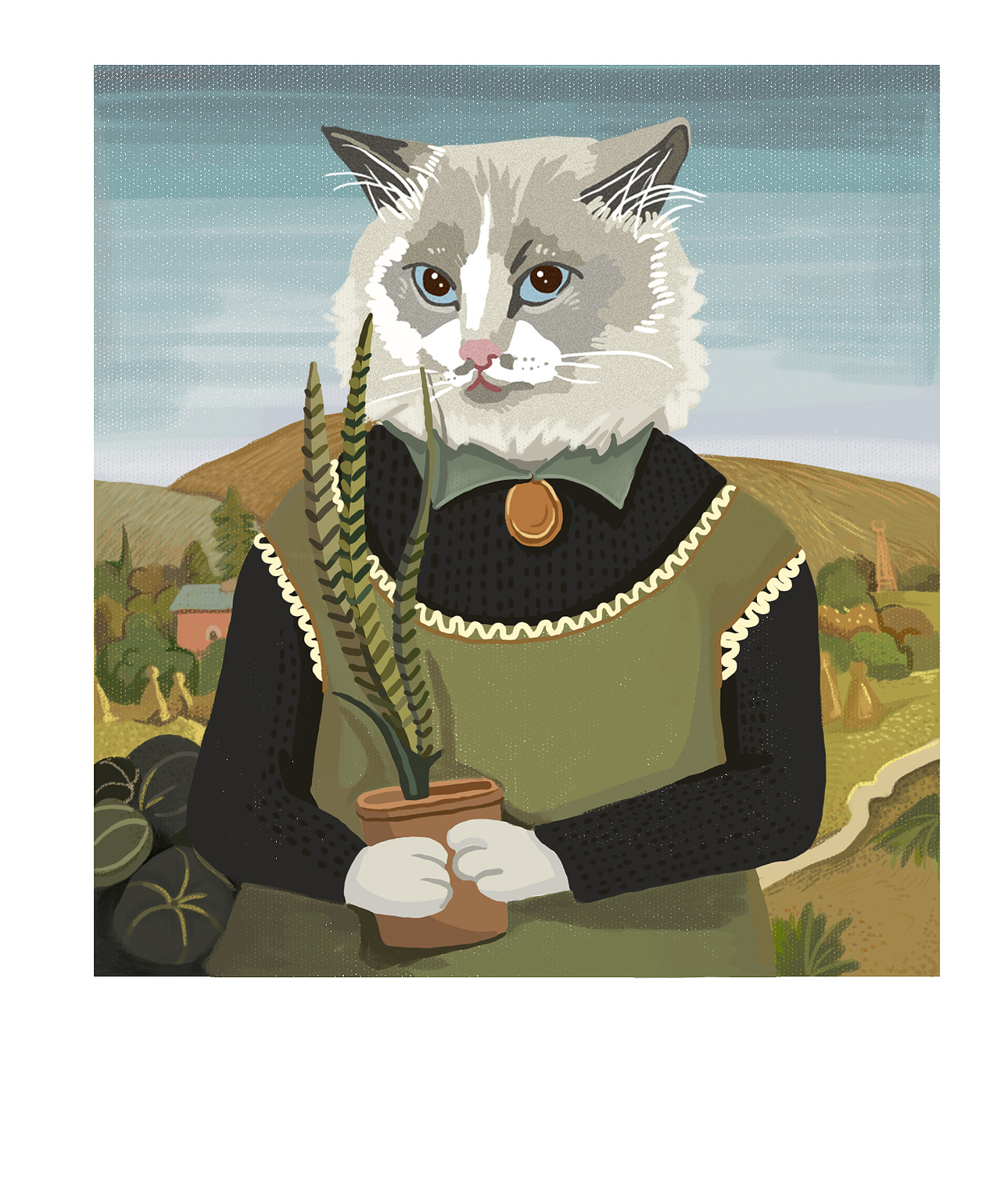 貓咪肖像畫（圖ZMTMwMzI3ODI0） - 創(chuàng)作習(xí)作 - 站酷設(shè)計師肥貓燉田七原創(chuàng)素材 - 站酷ZCOOL