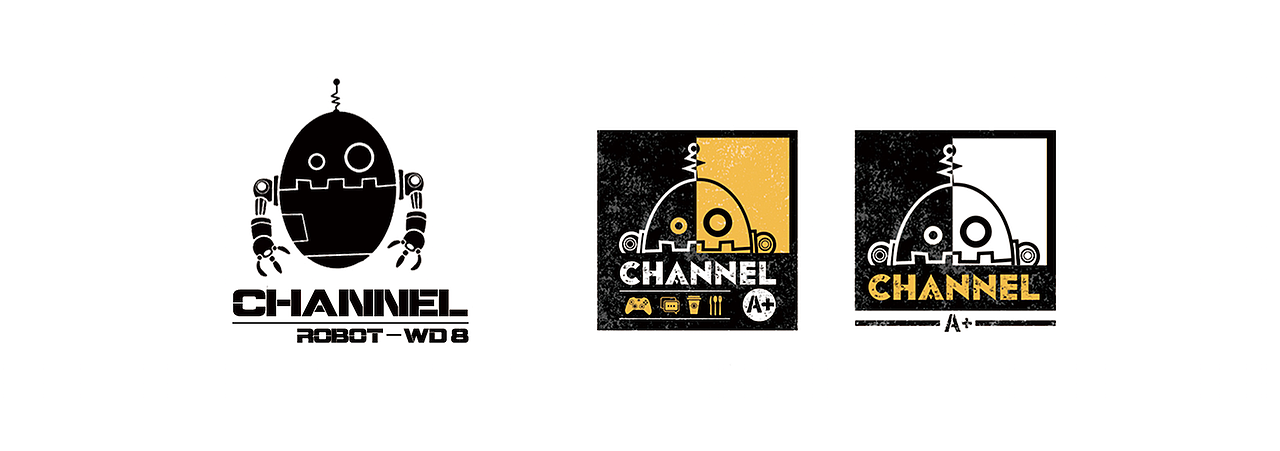 CHANNEL A＋网咖——墙绘设计及周边延展（图ZOTk3MTYxMjg=） - 商业插画 - 站酷设计师黄豆豆Douer原创素材 - 站酷ZCOOL