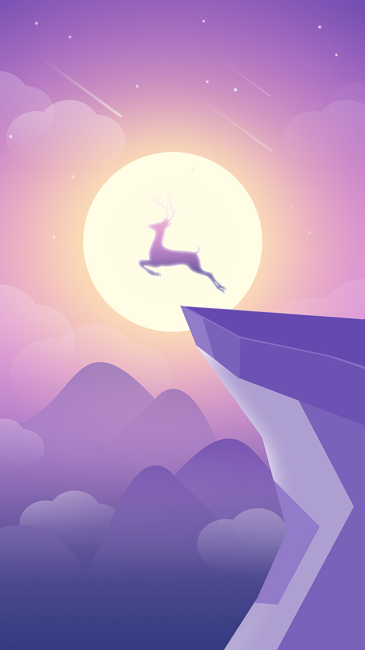 追月（图ZOTk5MDczMjA=） - 闪屏/壁纸 - 站酷设计师vickytong1018原创素材 - 站酷ZCOOL
