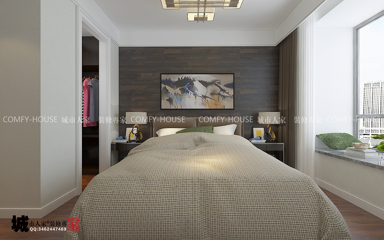 翡翠大观125平米三室两厅两卫一厨简约风格