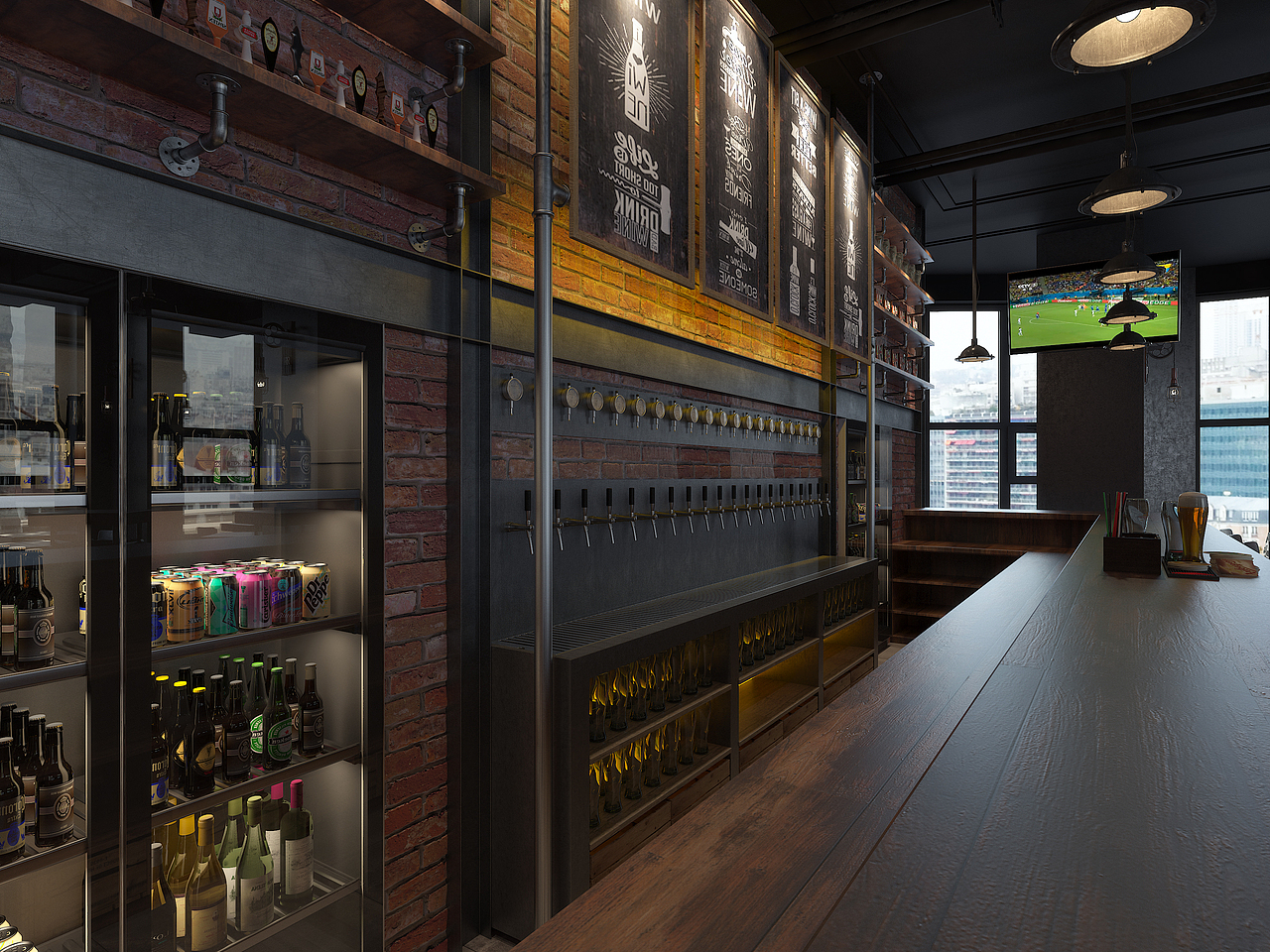 顽啤猴精酿酒吧设计