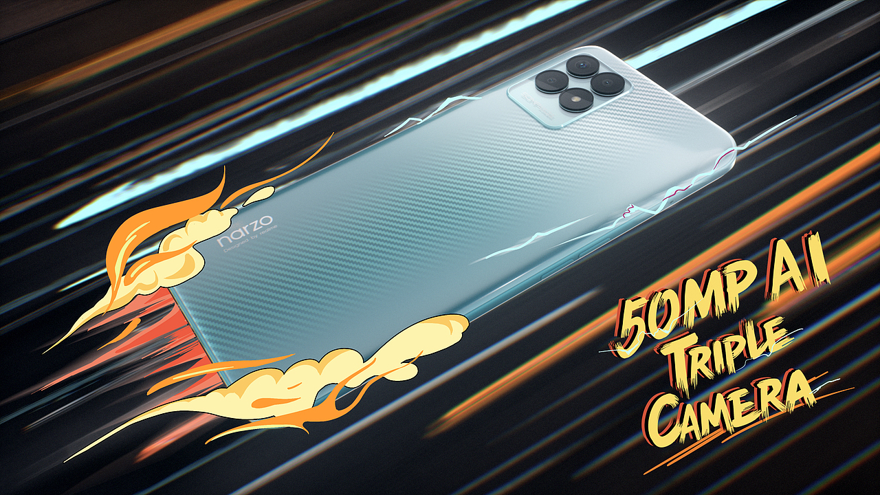realme narzo 50 产品视频（图ZMjg3ODc3ODYw） - 其他三维 - 站酷设计师Mago小马戈原创素材 - 站酷ZCOOL