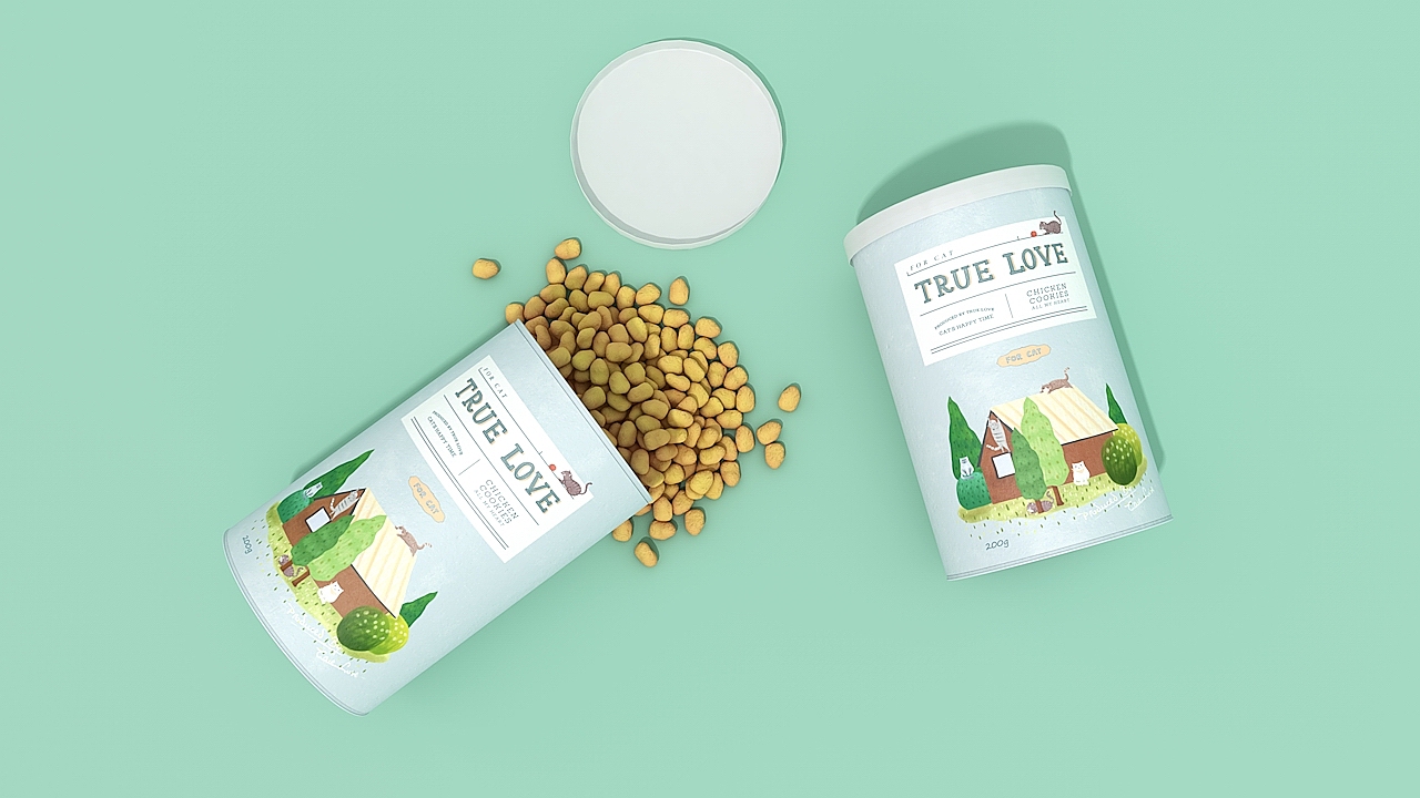 「 TRUE LOVE猫粮品牌」金质营养 · 承载全方位的呵护 ​​（图ZODE1MTk0NDg=） - 包装 - 站酷设计师你好大海品牌设计原创素材 - 站酷ZCOOL