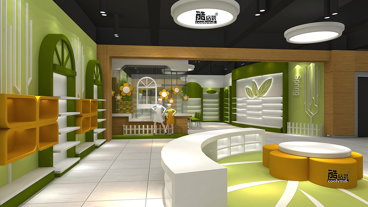 童鞋童装店铺装修设计店面小型童装店面装修风格