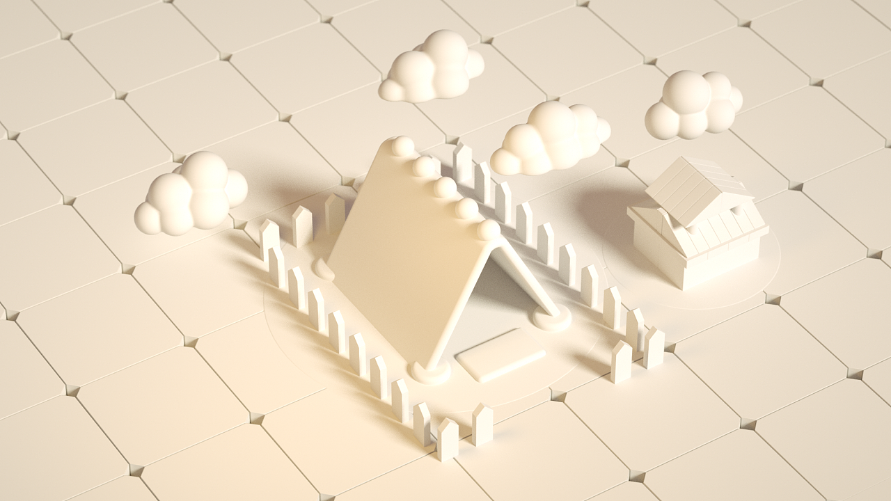 c4d案例:温馨小帐篷搭建 - 原创作品 - 站酷(zcool)