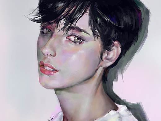 人物厚涂插画