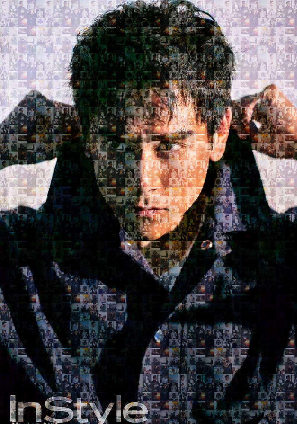 把很多张照片合成一张人像