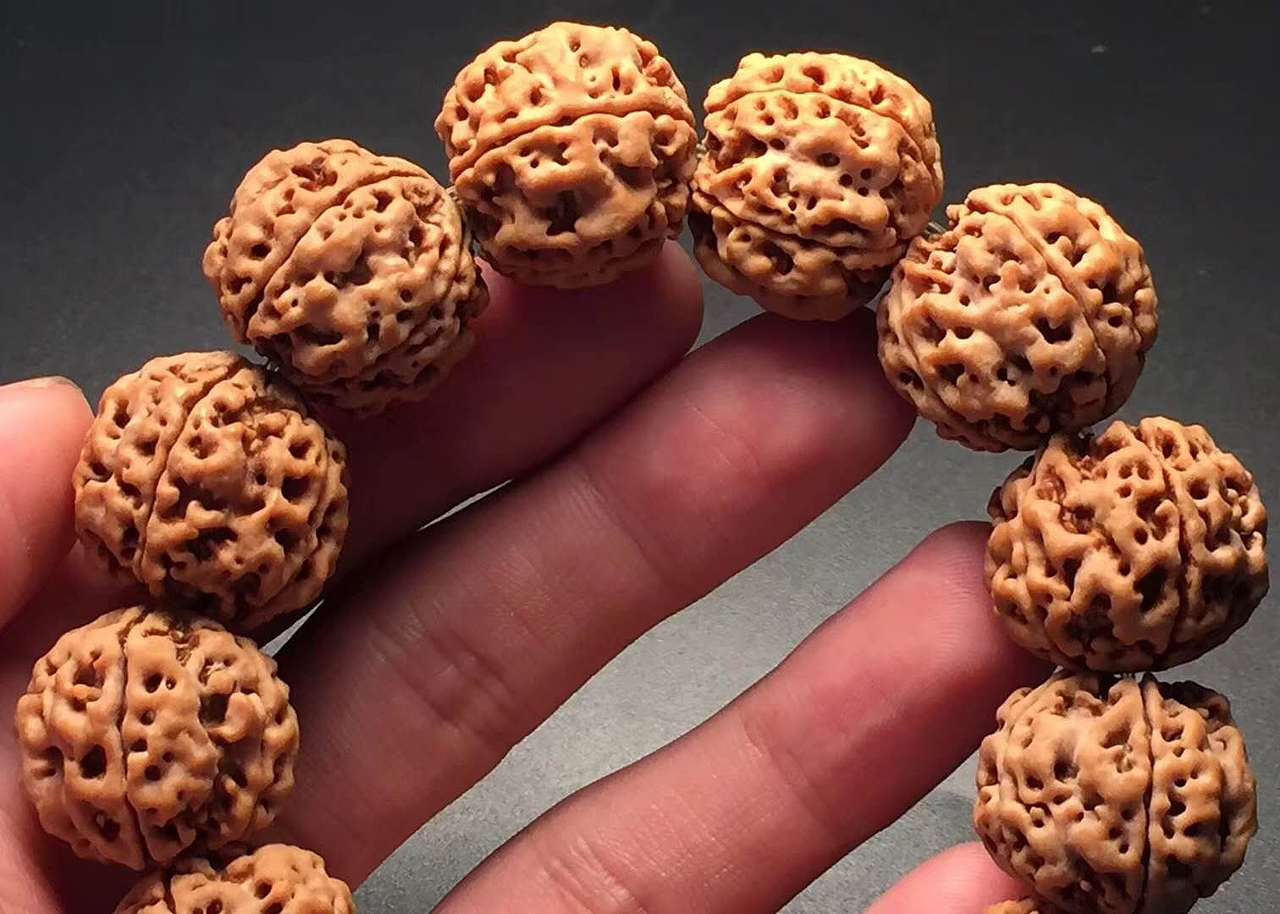 爆肉蜂窝双龙大金刚手串