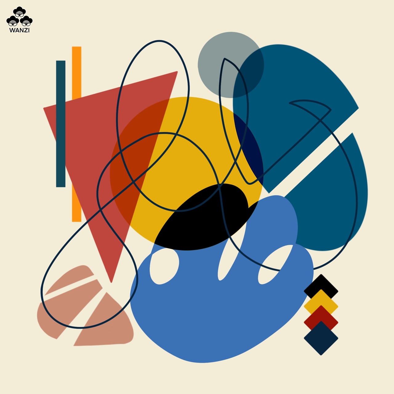 随意画色彩构成