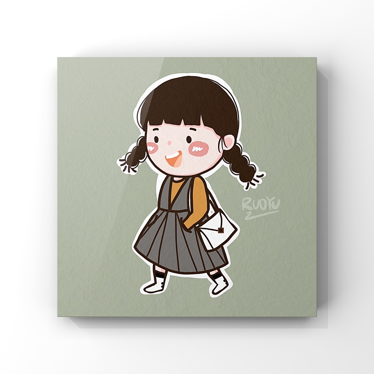 可愛穿搭插畫（圖ZMTQ2ODQ1MjQ0） - 藝術(shù)插畫 - 站酷設(shè)計師愛畫畫的RUOYU原創(chuàng)素材 - 站酷ZCOOL