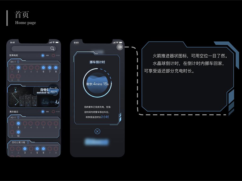 电瓶车 充电桩小程序 科技风视觉再造
