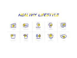 health lifestyle健身/線性圖標(biāo)