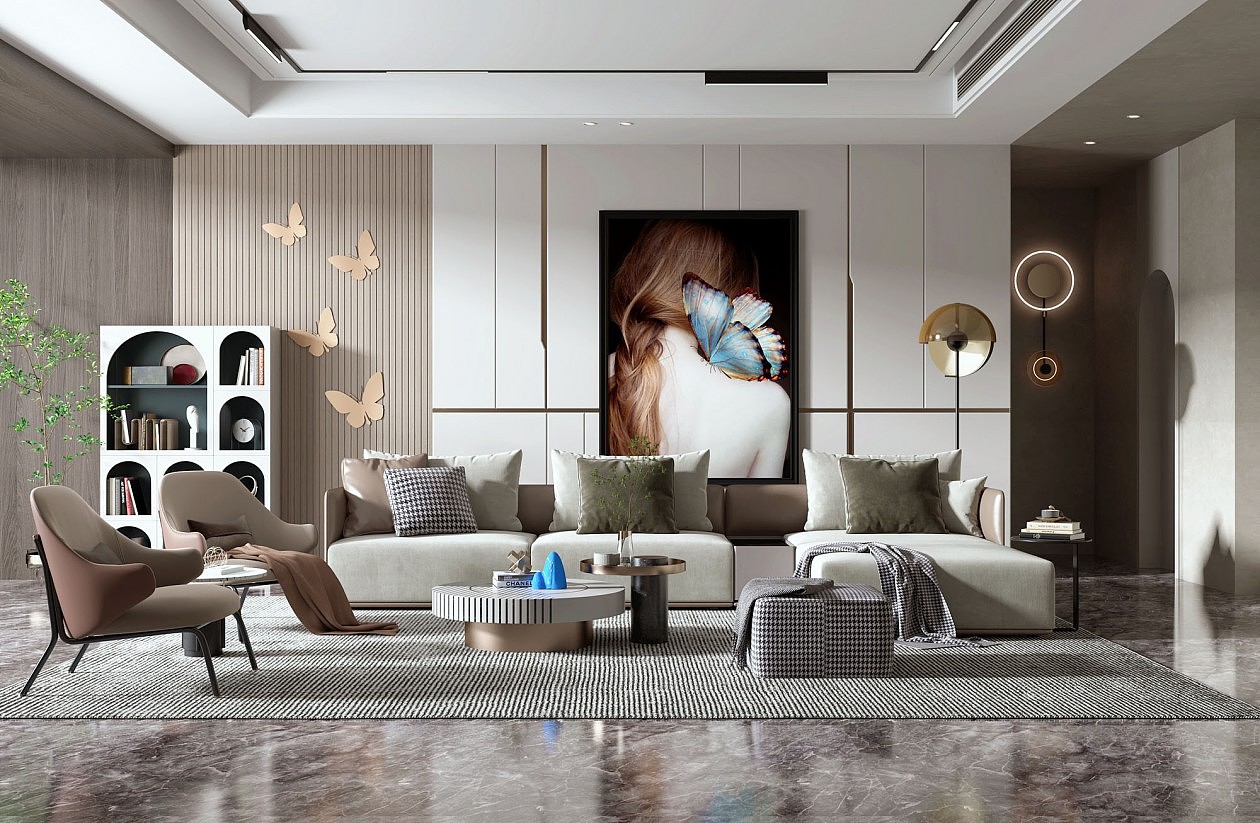 现代客厅.灰色系列