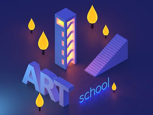 C4D小场景临摹练习