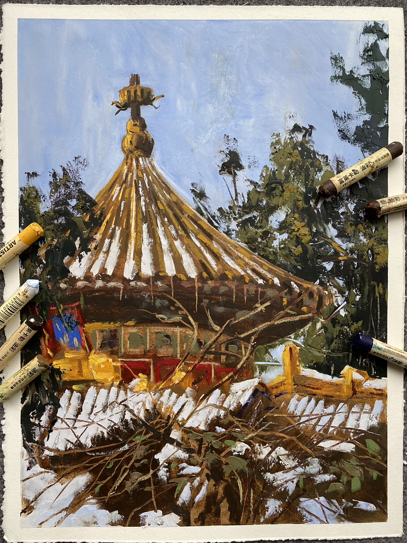 近期一些油画棒作品