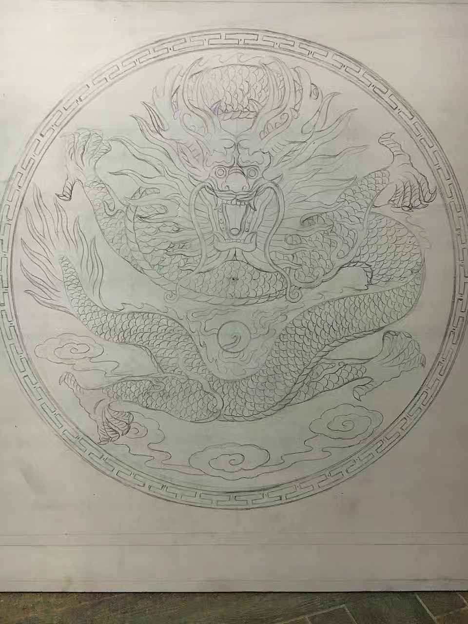 寺院古建彩绘天花板（图ZMjI0OTE4Njc2） - 商业插画 - 站酷设计师墨鱼壁画工作室原创素材 - 站酷ZCOOL