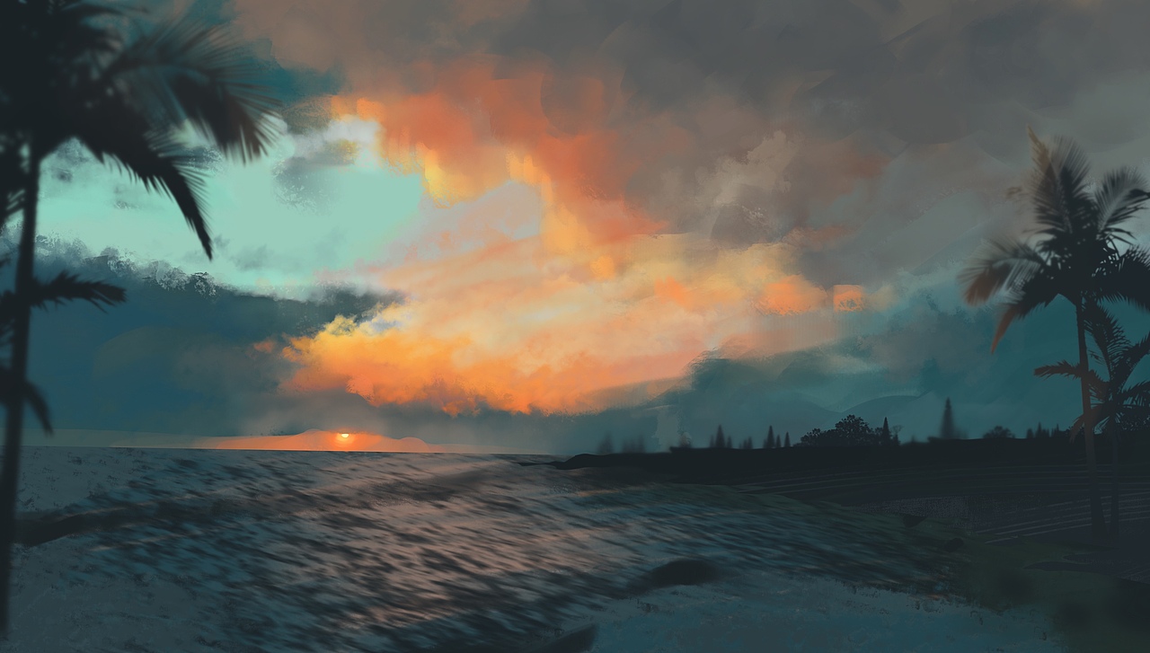 一个色彩练习的步骤图（图ZMzA4NTc0NzUy） - 创作习作 - 站酷设计师一条大樹原创素材 - 站酷ZCOOL