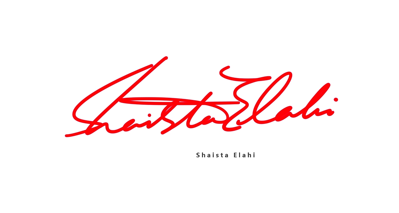 英文签名设计案例丨Shaista Elahi近百种签名设计方案
